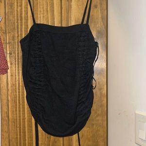 Brand new black scrunched shirt